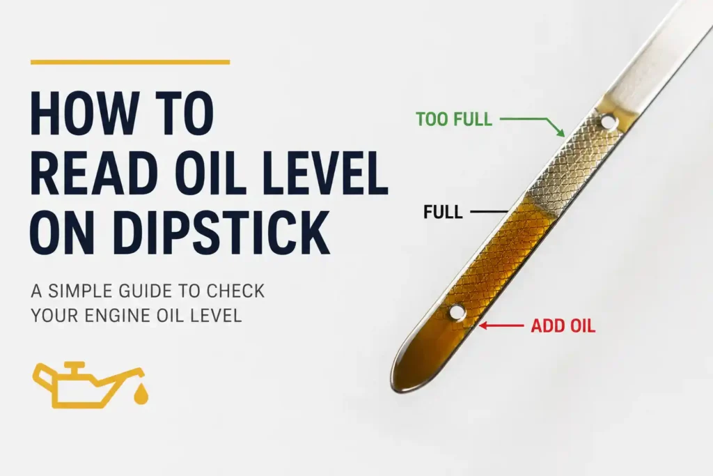 check how to read oil level on dipstick