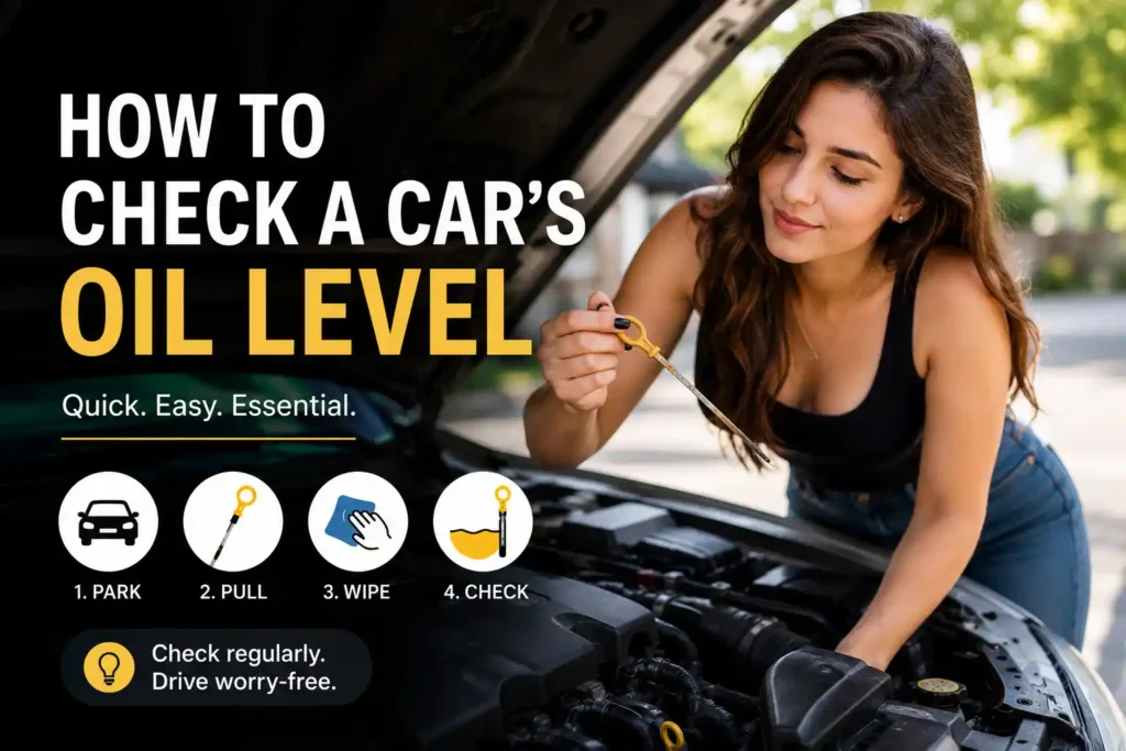 how to check a cars oil level