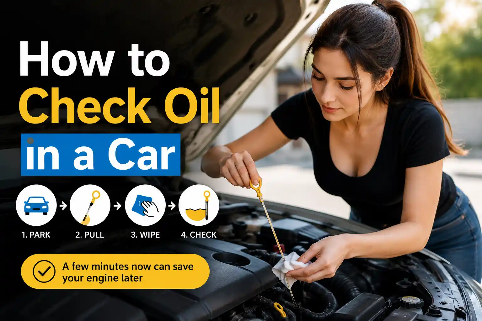 how to check oil in a car